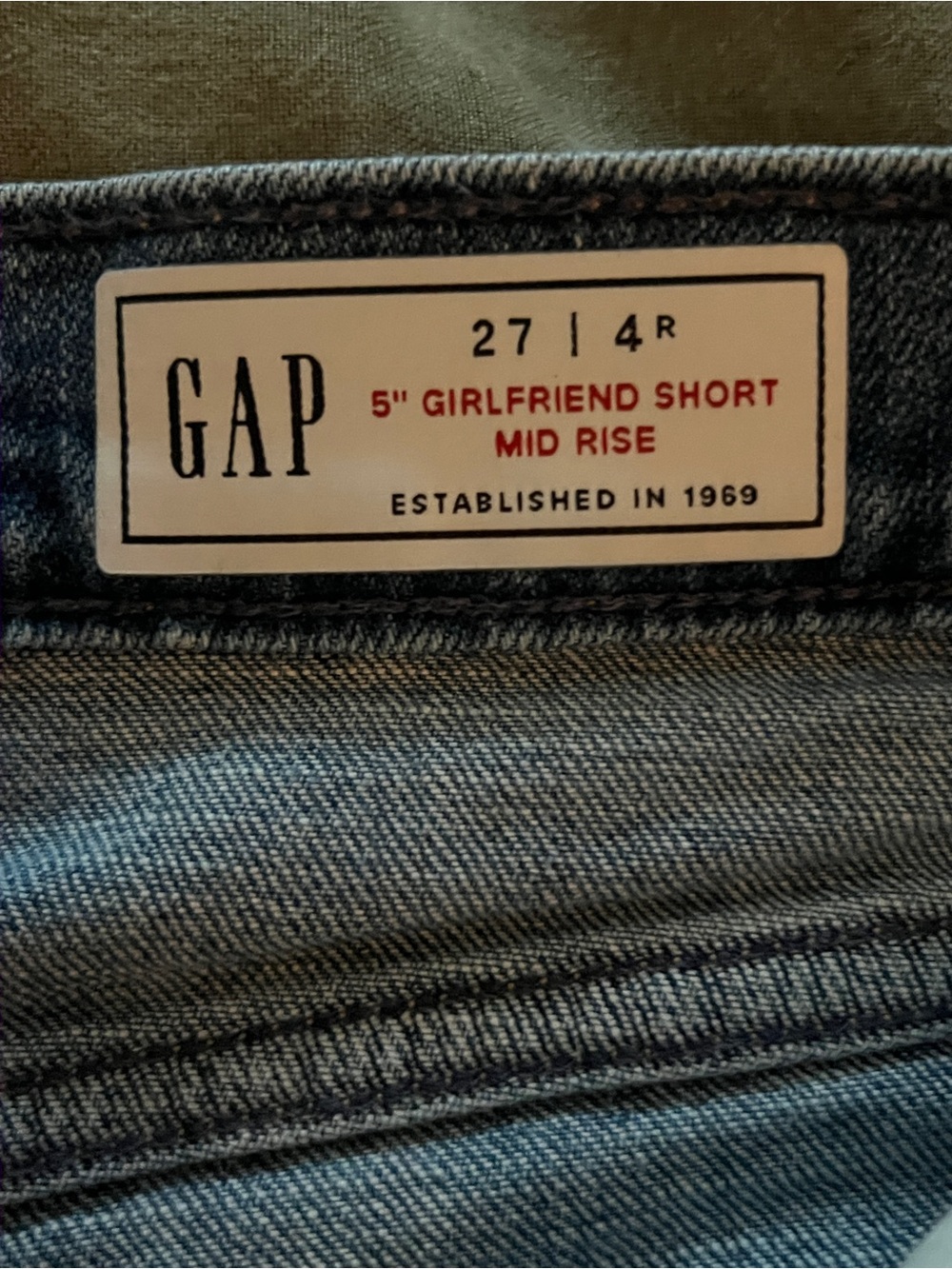 GAP Light Blue Denim Girlfriend Shorts
